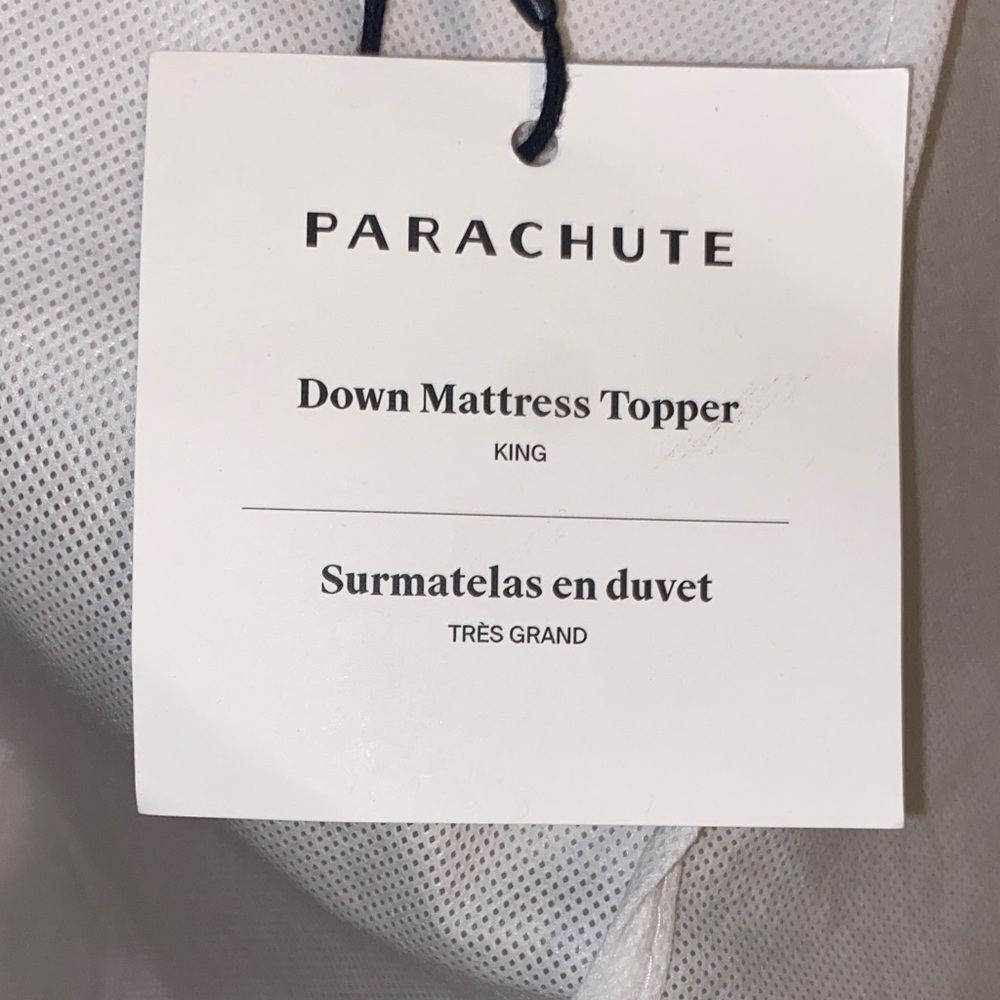Parachute White Down Mattress Topper